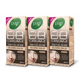 Pure B.B Cream Daily All In One Blemish Balm Medium 30ml x 3 Packs