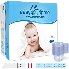 Easy@Home 100 LH Ovulation Test Strips + 100 Cups – TTC Fertility Kit