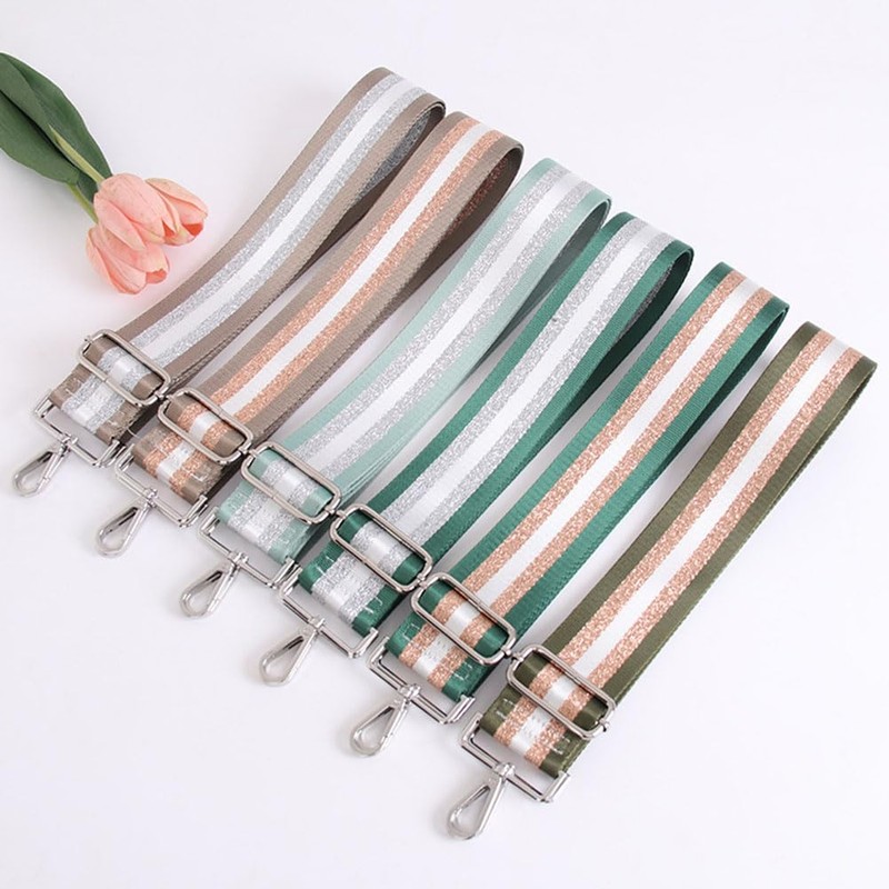 ILUFAM Stripes 5cm Wide Shoulder Bag Strap Replacement Belt Adjustable