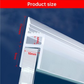 Qiveno Shower Door Seal Strip, 120" Soft Frameless Glass Shower Door Sweep Side Seal to Stop Shower Leaks H Type,Fit for 10mm (3/8”) Glass Door