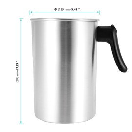 FUNSUEI 2 Packs Candle Making Pouring Pot, 4 Pounds Wax Melting Pot with Dripless Pouring Spout & Heat-Resisting Handle, Aluminum Candle Making Pitcher for DIY Candle Making Kits,