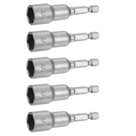 1/4 * 65 * 1/2", Hex Shank Nut Driver Bit Sets, Magnetic Hex Driver Bit, Quick Change Socket Nut, Impact Driver Adapter, 5Pcs