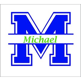 Split Varsity Decal/Custom Name Decal/Monogram Decal/College Varsity Decal/Car Decal/Laptop Decal/Name Decal / 15 Colors (4 inch)