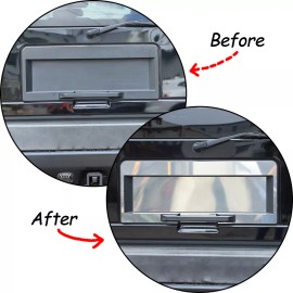 car-king888 For Hummer H2 2003-2009 Tailgate License Plate Frame Trim Chrome Steel 3PCS Kit