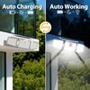 INCX Solar Motion Sensor Lights Outdoor, 3 Heads Security Lights