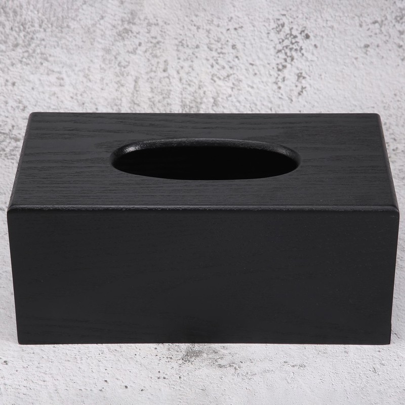 Tuperoymse Tissue Box Wood Rectangular Tissue Box Natural Wood Tissue