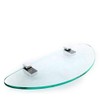 AWEN Glass Clamp,Adjustable Wood/Glass Shelf Bracket Solid Metal Wall Mount