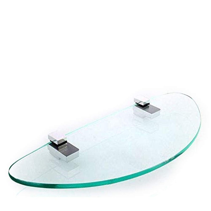 AWEN Glass Clamp,Adjustable Wood/Glass Shelf Bracket Solid Metal Wall Mount