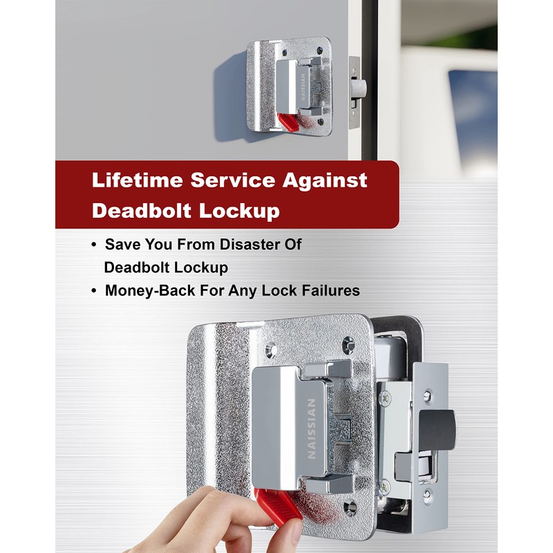 Naissian Lock, RV Camper Door - Universal Security Deadbolt Lock
