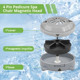Luojiedejinbiao Magnetic Head Jet Pedicure SPA Chair Replacement Part for LURACO 4 Pin Pedicure Chair Bathtub Magnetic Jets Head - 2 Pack