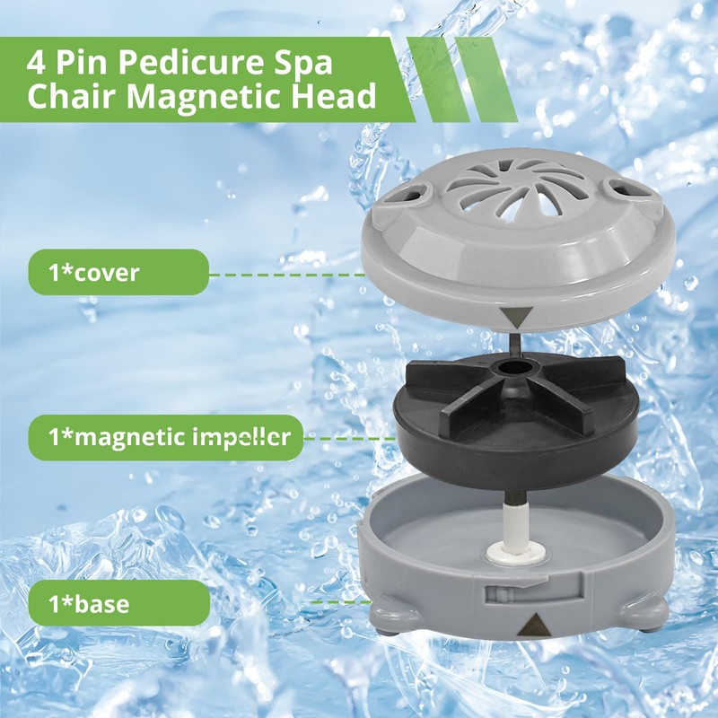 Luojiedejinbiao Magnetic Head Jet Pedicure SPA Chair Replacement Part for