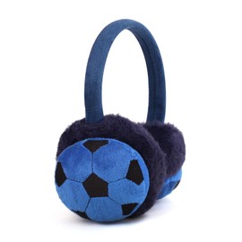 Kids Fashion Football Design Earmuffs Winter Fall Thick Windproof Furry Ski Cycling Camping Sledding School Ear Cover Warmer for Girls Boys