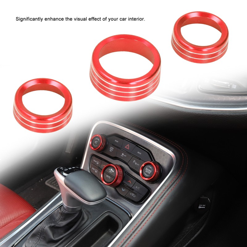 Air Conditioner Switch CD Button Knob Cover Trim Aluminium Alloy