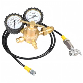 Nitrogen Regulator Kit Nitrogen Shock Fill Tool Nitrogen Regulator Shock Fill Kit No-Loss Schrader Chuck for UTV ATV Motorcycle Dirt Bike Shock Absorber Nitrogen Refill