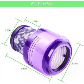 For Dyson Replacement HEPA filter for Dyson V11 Extra, V15 Detect Vacuum 2 pack