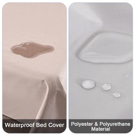 DUJUIKE 100% Waterproof Protective Blanket or Liner for Bed, Mattress Protector for Bed, Reusable Underlay, Bed Sheet Protector (Camel, Twin 160 x 230 cm)