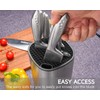 WELLSTAR Universal Knife Block Holder, Stainless Steel Knife Stand Without