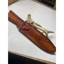 Custom THICK Leather " BIG BOWIE " Knife Sheath-USA MADE****