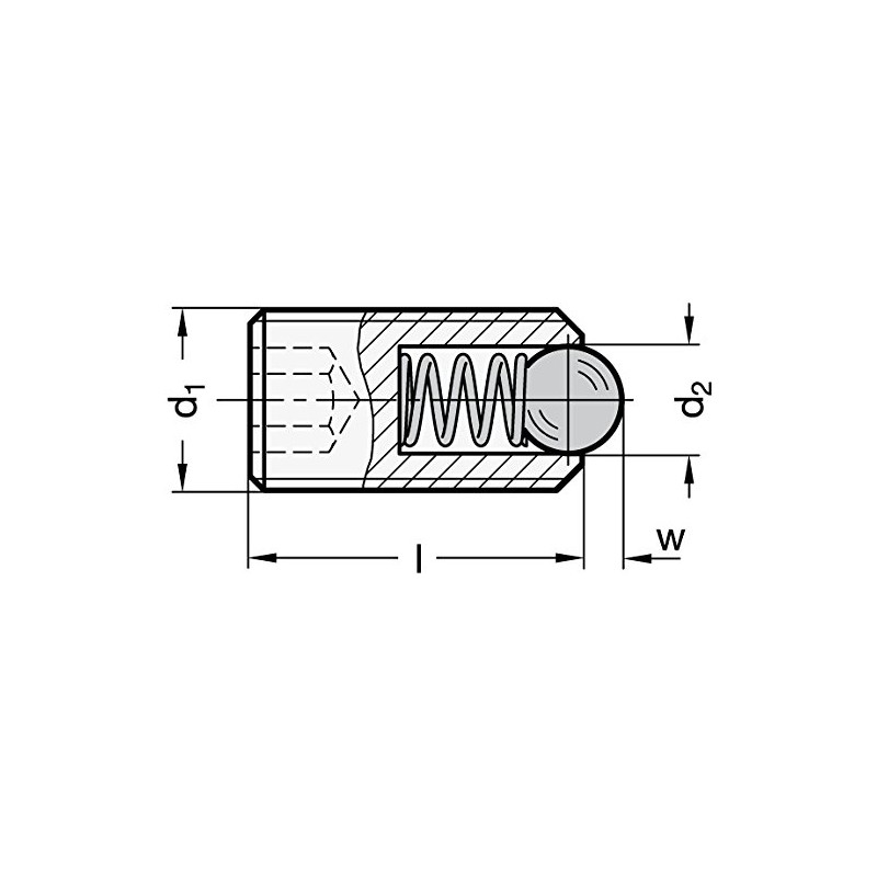 Ganter Standard Elements GN 615.3 M12 K – Springy Pressure