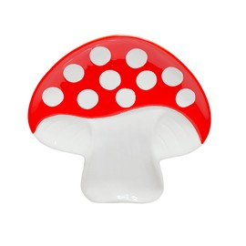 MaoYaMao Mushroom Spoon Rest for Stove Top Cute Ceramic Spoon Holder for Kitchen Counter Utensil Rest Mushroom Kitchen Decor (Red)