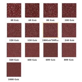 SPEEDWOX 50 Pcs Triangle Sanding Pads Hook and Loop 180 Grit Oscillating Sanding Pad 90mm 6 Holes Fit 3-1/2 Inches Oscillating Multi Tool Detail Sander Sandpaper Triangle Sanding Discs Sanding Tool