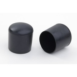 4 Stück Stuhlbeinkappe Stuhlbeinschutz Bodenschutz Stuhlschoner Kunststoff schwarz Durchmesser 22mm, für alle Böden im Innen- und Aussenbereich