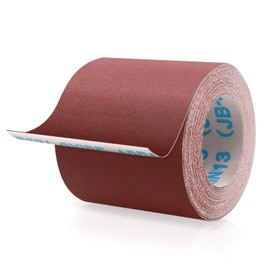 SIJDIEE 240 Grit Sandpaper Roll, 3.94'' x 32.8 Feet Aluminum Oxide Abrasive Emery Cloth Sand Paper Roll, Red Longboard Sandpaper for Drum Sander Metal Wood Furniture Finishing, Metal Sanding