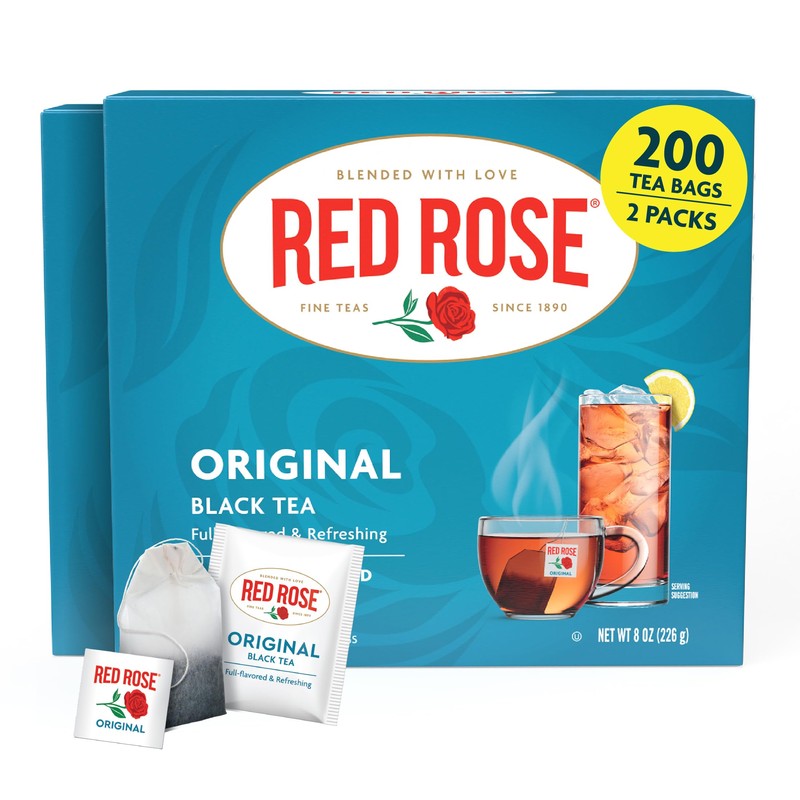 Red Rose Original Premium Blended Tea, 100 Count (Pack of
