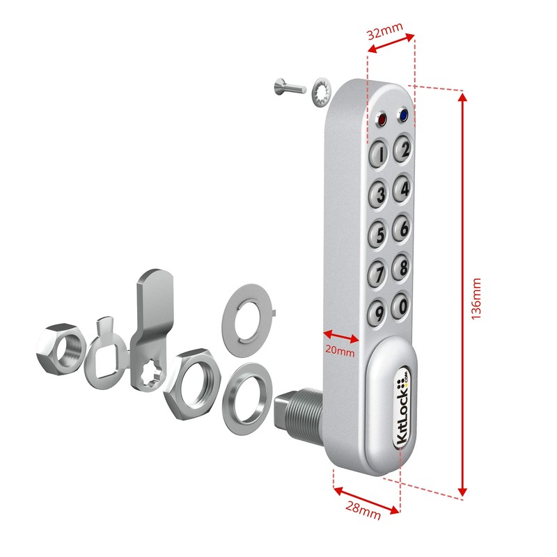 KitLock KL1000 Electronic Lock for Lockers and Furniture Keyless with