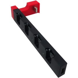 Charging Dock Station for Joycon, Charges Up to 4 Controllers, Charging Stand Compatible for Switch and for Switch OLED Model Consoles,Up to 4 Controllers(Black& Red)