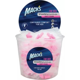 Mac's 맥의 소프트 폼 슈팅 이어플러그 100쌍 핑크 - 사냥 전술 표적 스키트 및 트랩 사격용 소형 Mac's Soft Foam Shooting Earplugs 100 Pairs Pink - For Hunting Tactics Target Shooting and Trap Shooting Small