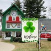 St Patrick's Day Garden Flag 12x18 Inch Double Sided Shamrock