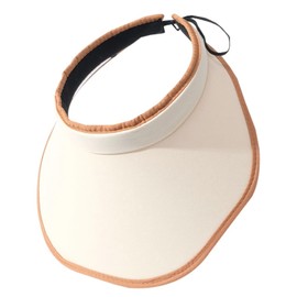 Sun Visor Hats for Women Floppy Petal Brim Summer Foldable UV Protection Beach Cap Foldable Sun Visors Ponytail Hat Beige