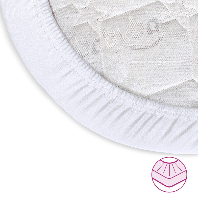 babybay Jersey Fitted Sheet Deluxe Organic Cotton Suitable for Mattress
