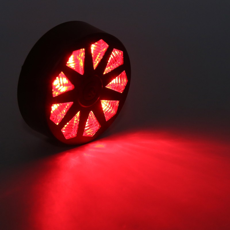 Bike Taillight Red Diamond Pattern Bicycle Safe Warning Flashing Riding