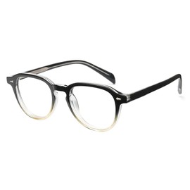 Cyxus Blue Light Glasses Fashion Oval Computer Blue Ray Blocking Glasses Tr90 Frame Anti Glare Strain For Men Women 8554 Black/Green