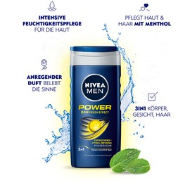 Nivea - Shower Gel For Men Power Fresh - 250 ml