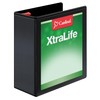Cardinal XtraLife ClearVue Non-Stick Locking Slant-D Ring Binder, 4", Black