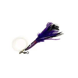 4.5" Tuna Clone Feather Rigs - Black/Purple - 6 pcs - Item # 120