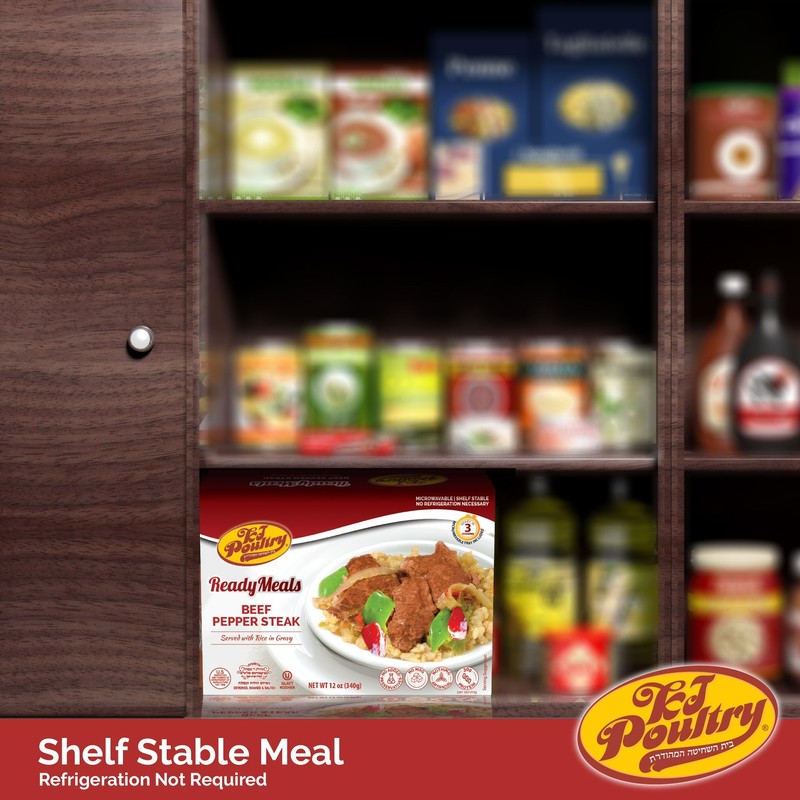KJ Poultry Kosher Ready Meals - Beef Pepper Steak &