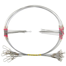 YOTO Fishing Tackle Leaders,Hi-Low Rig,Double Arms Saltwater Stainless Steel Leader with Swivels,High-Strength Fish Wire Gear Equipment, Fishing Gift