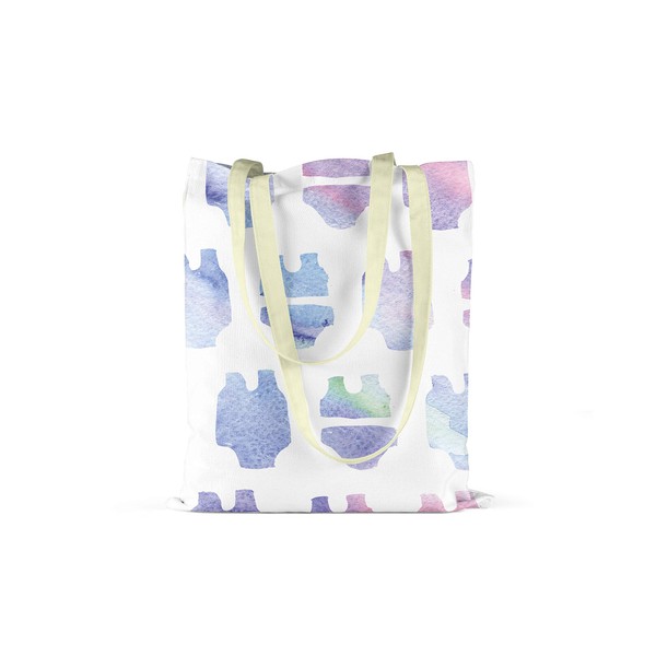 Bonamaison Printed Tote Bag, Reusable Grocery Bag, Shopping Bag, Machine