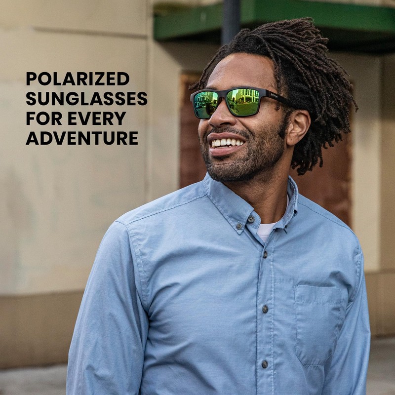 Suncloud A-Team Polarized Sunglasses,Black/Polarized Blue Mirror,One Size