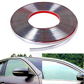 [TradeWind] Car Plating Molle Body Bumper Protection Protector Length 12m Silver (Width 8mm)