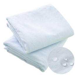 Iris Plaza Bedwetting Sheets, Single, 39.4 x 82.7 inches (100 x 210 cm), Set of 2, Waterproof Sheet, 100% Cotton, Nursery School, Baby, Nursing Care, JIS Standard, Water Resistant, Blue