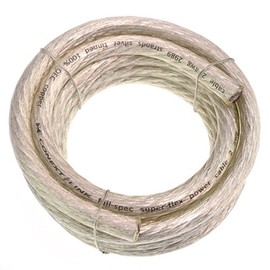 Conext Link 10 FT 2 AWG GA Full Gauge Battery Power Cable Ground Wire Clear Silver OFC Copper
