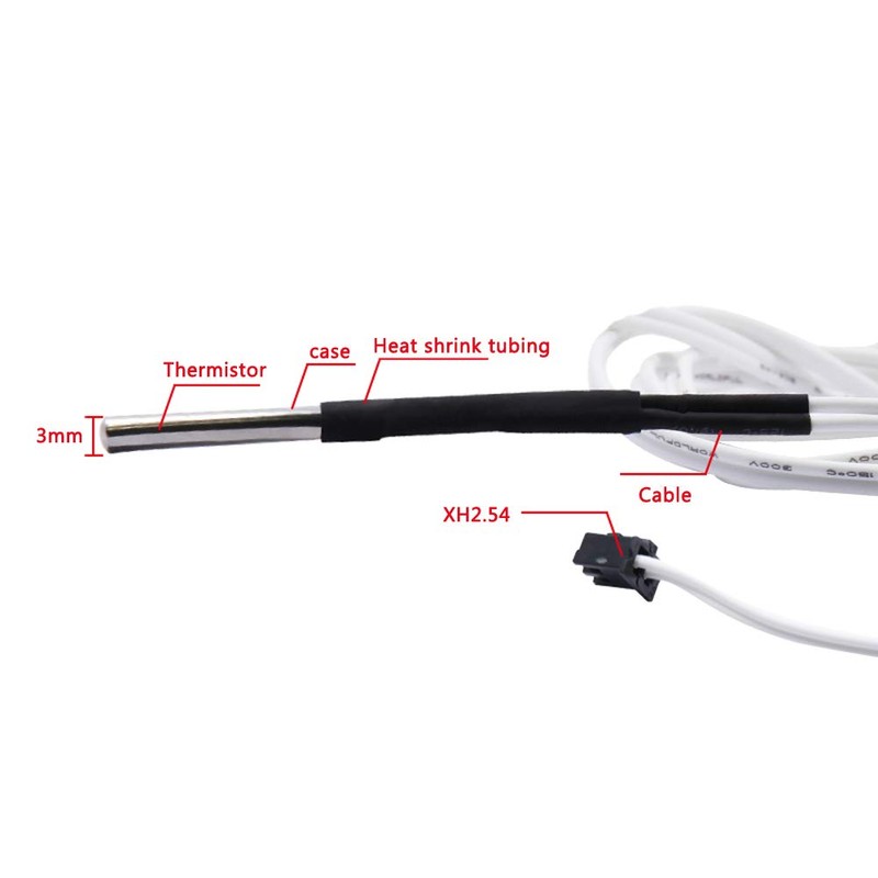 WINSINN Impresora 3D HT-NTC100K Termistor para sensor bloque calentador extrusor