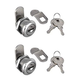2Pcs Cabinet Cam Lock Keyed Alike Tool Box Locks 5/8" Cylinder for Truck Pickup Tool Box Vending Machine Drawer Tool box Mailbox ATM Locks Replacement