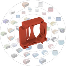 Print Worth 3D Allstar Universal DIN Rail / Wall Mount / Adaptor for All (Can Mountable) Shelly Actuators and Many Others, for Mounting on a 35 mm DIN Rail or Walls (Red, 1)