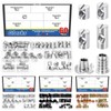 Glarks 60pcs M6 x 10/12/15/20mm Nickel Plated Barrel Cross Dowels
